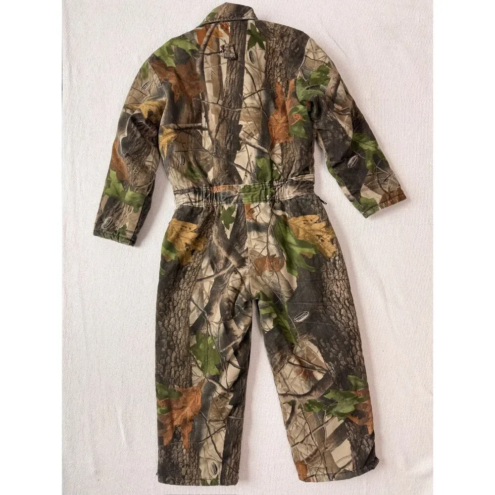 Vintage Walls Outdoors YOUTH Realtree Insulated Camo Coveralls Size 8 hunting